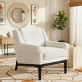 Mid Century Modern Upholstered Accent Chair With Flared Arms By Harper Bright Designs