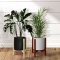Mid Century Modern Wood Plant Display Stand Fit Up To 12 Plant And Pot Not Included Antique Mahogany 12 W X 16 H