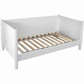 Mid Century Modern Wooden Twin Daybed With Round Legs White