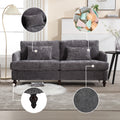 Mid Century Modern Chenille Fabric Loveseat Sofa 2 Seat Upholstered Loveseat Sofa Modern Couch For Living Room