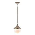 Mid Century Schoolhouse 12 Inch Wide 1 Light Mini Pendant In Pecan