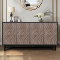 Mid Century Sideboard Buffet Cabinet With Solid Wood Legs