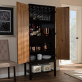 Mid Century Two Tone Wine Cabinet By Baxton Studio