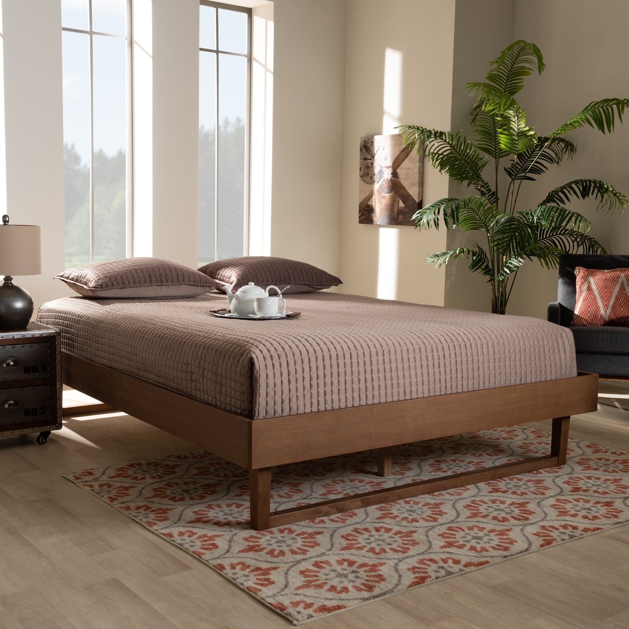 Carson Carrington Ulvsta Mid Century Platform Bed Frame