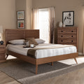 Carson Carrington Ulvsta Mid Century Walnut Finish Wood Platform Bed