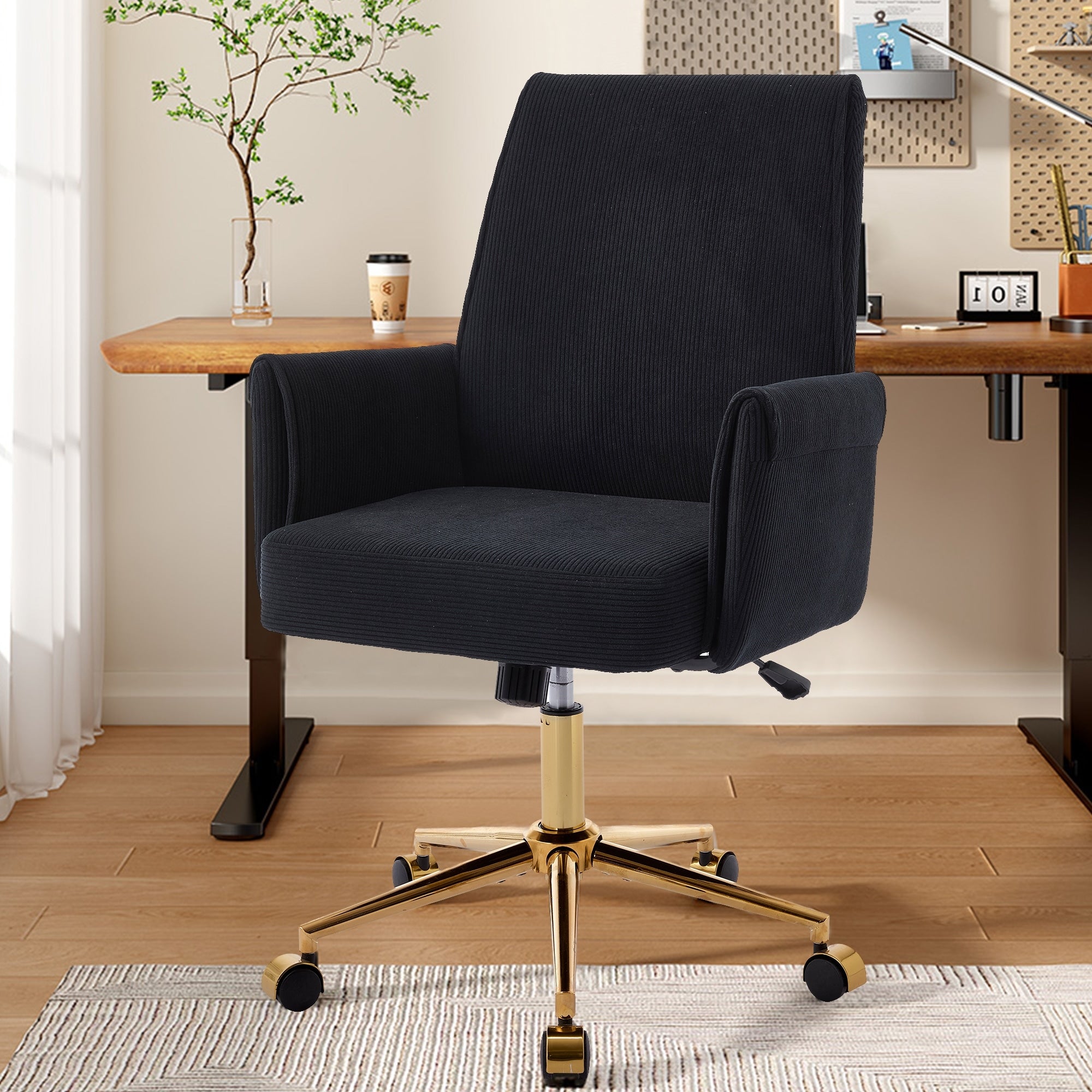 Mid Back Liftable Office Chair Striped Fabric Ergonomically Designed The Mid Back Design Provides A Better Sitting Experience