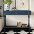 Mid Century Console Table With 2 Drawers Minimal Assembly Needed