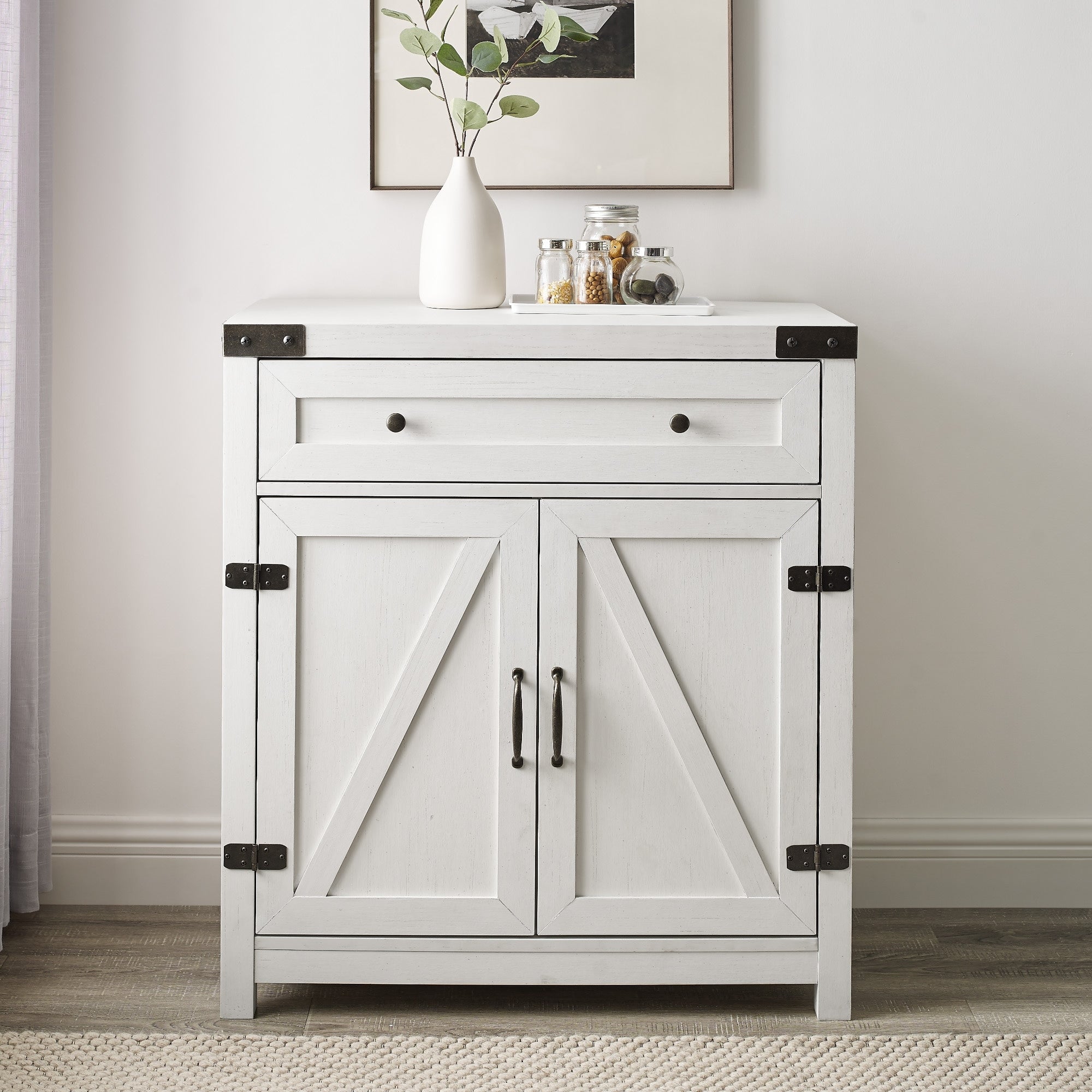 The Gray Barn 30 Barn Door Accent Cabinet 30 X 16 X 33H