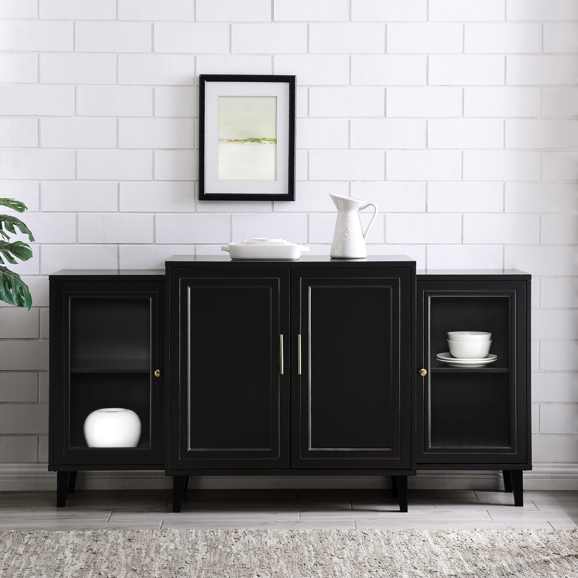 Carson Carrington 62 4 Door Breakfront Modern Sideboard