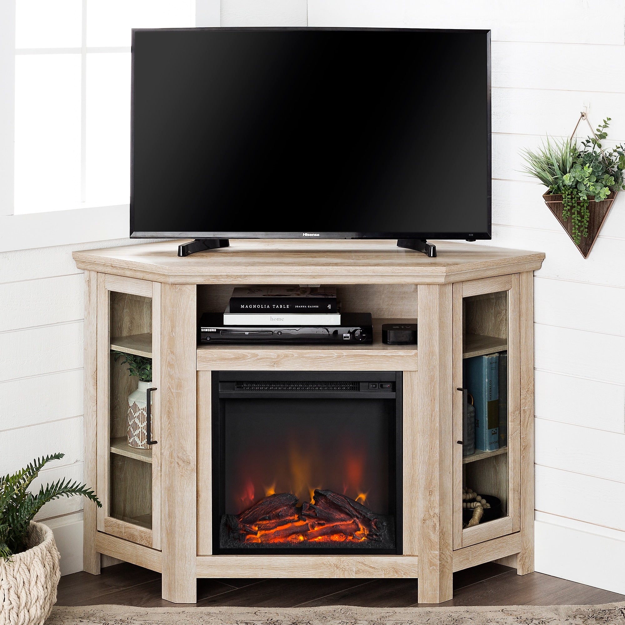 48 Corner Fireplace Tv Stand Console 48 X 20 X 32H