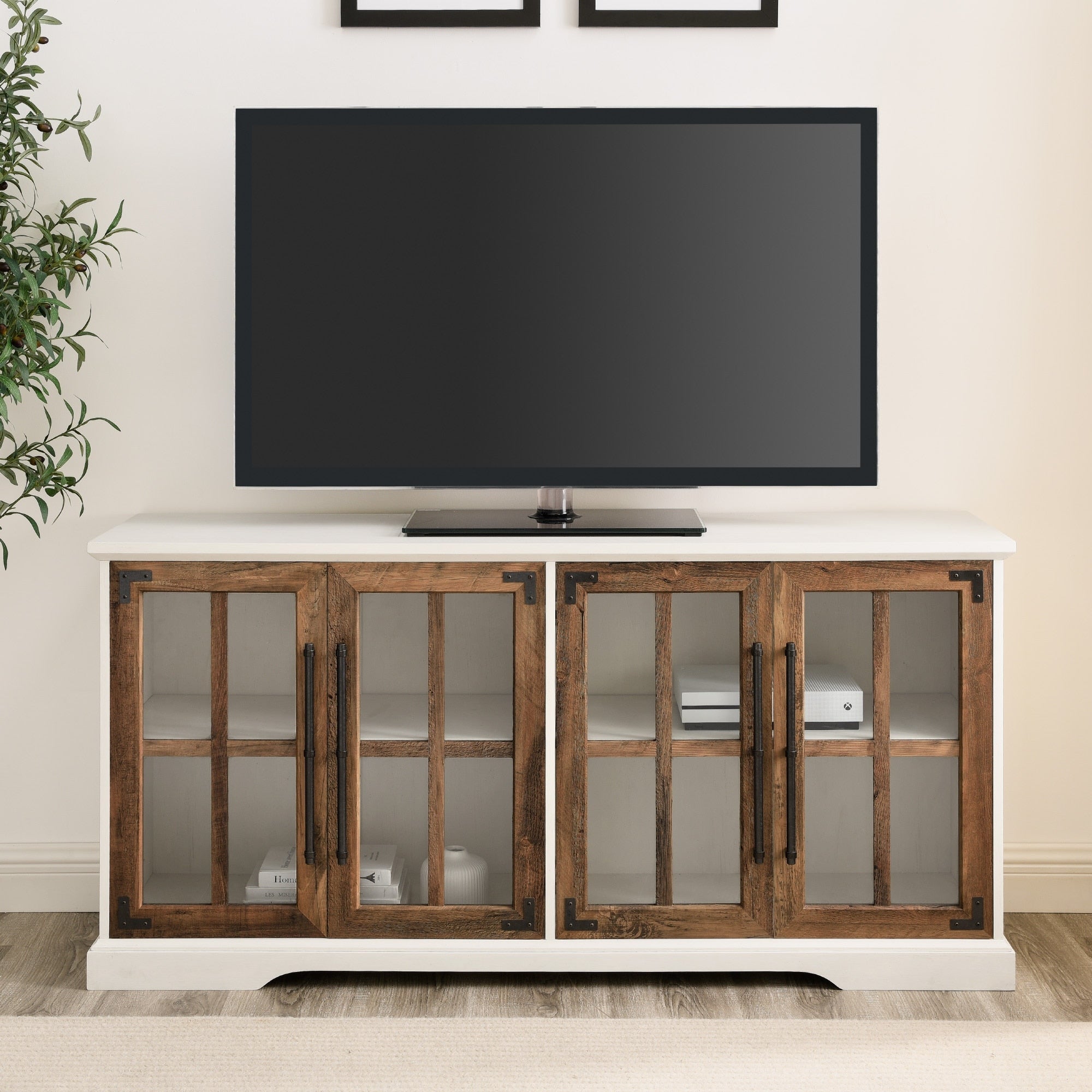 The Gray Barn 58 Farmhouse 4 Door Tv Console 58 X 16 X 28H