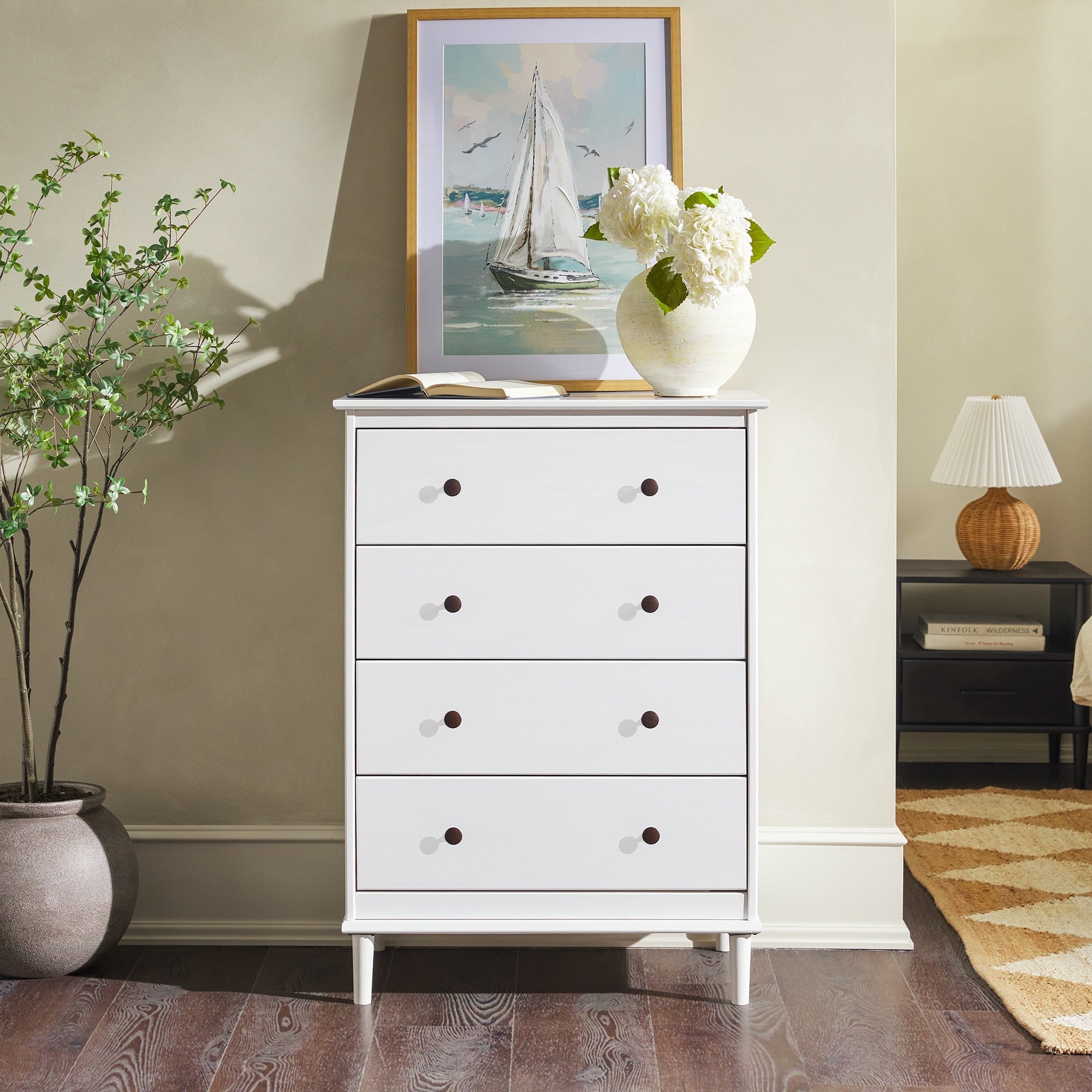 Taylor Olive Elbow 4 Drawer Solid Wood Chest
