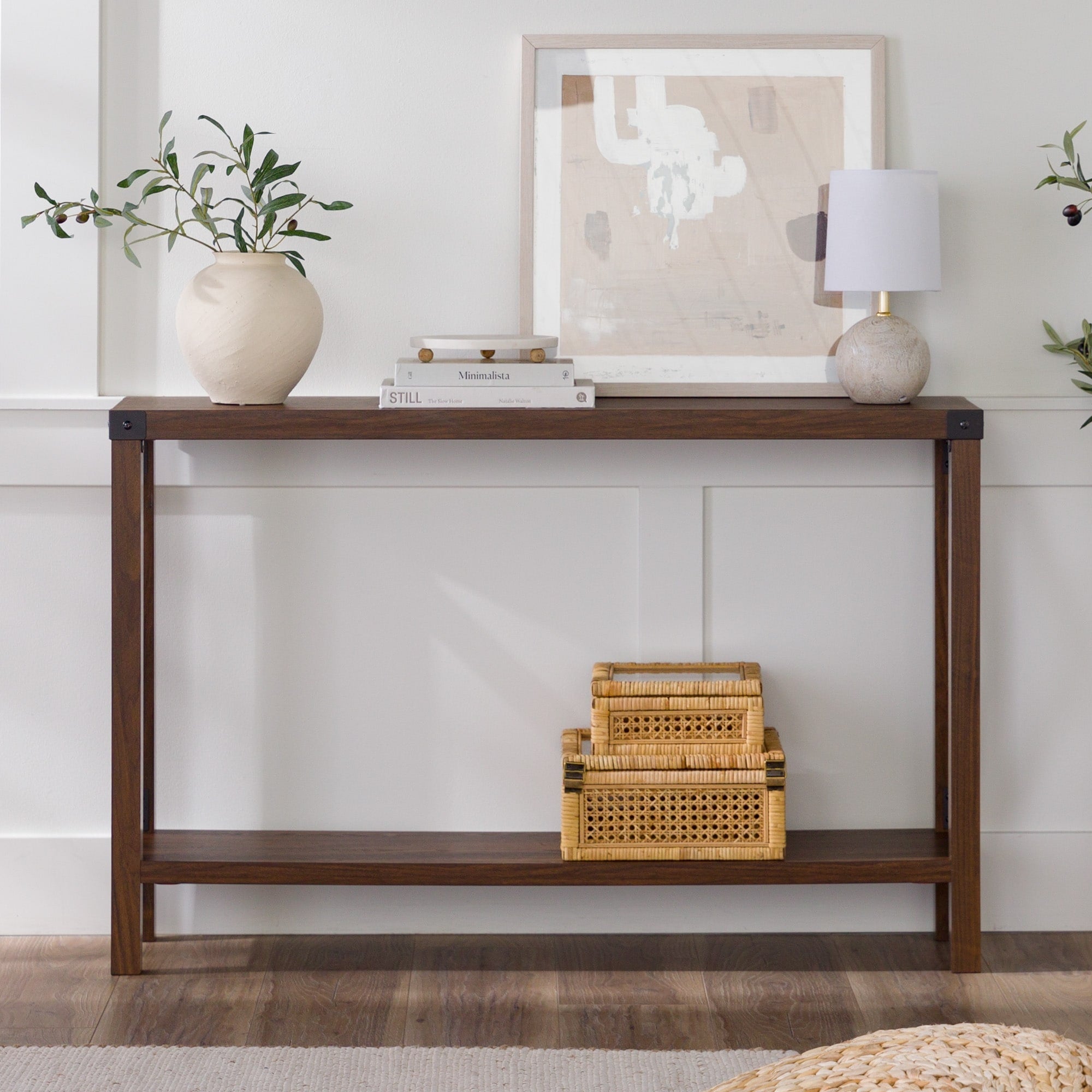 46 Metal X Sofa Table 46 X 12 X 30H