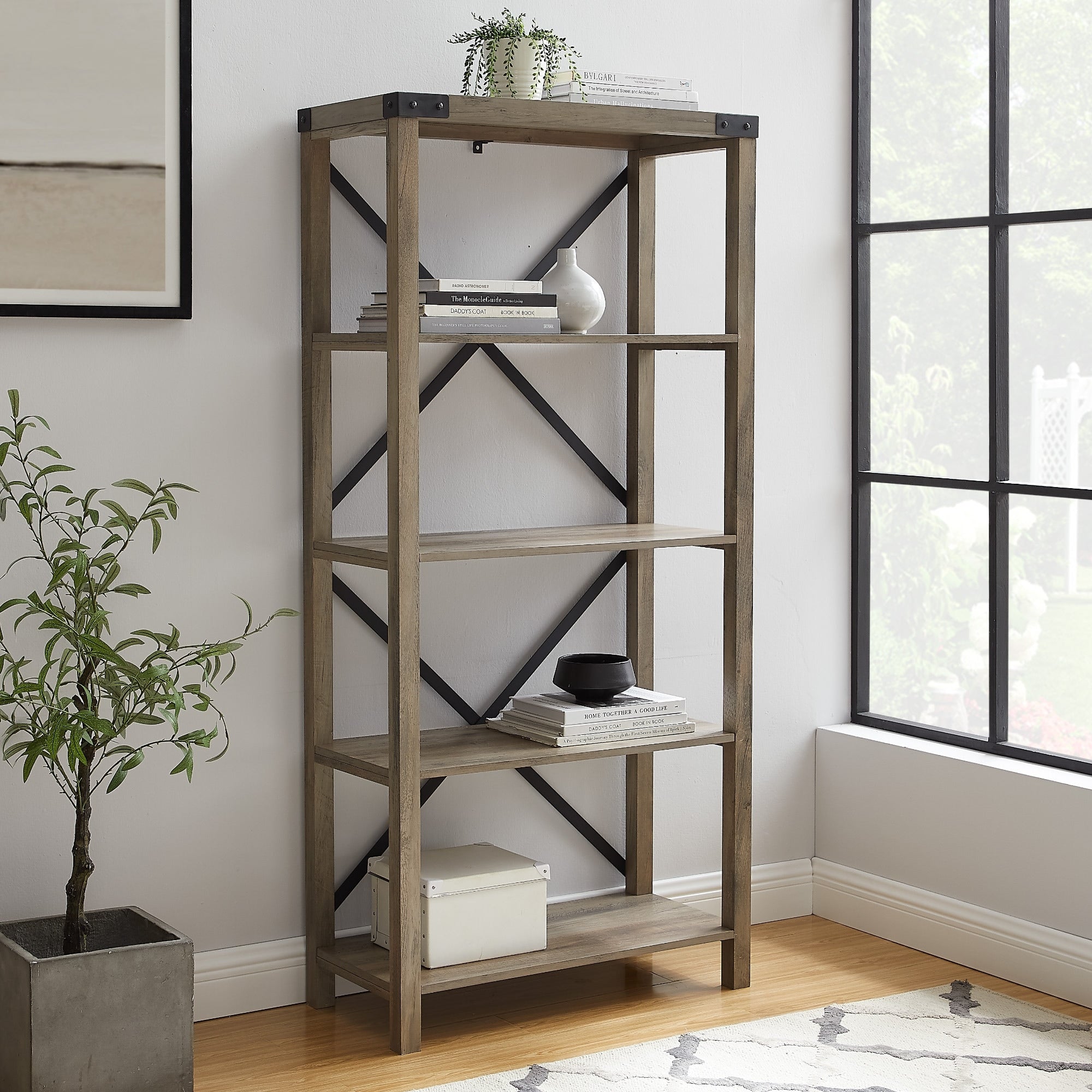 The Gray Barn Kujawa 64 Inch Tall Bookshelf