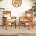 Havenside Home Surfside Acacia Wood Patio Chairs Set Of 2