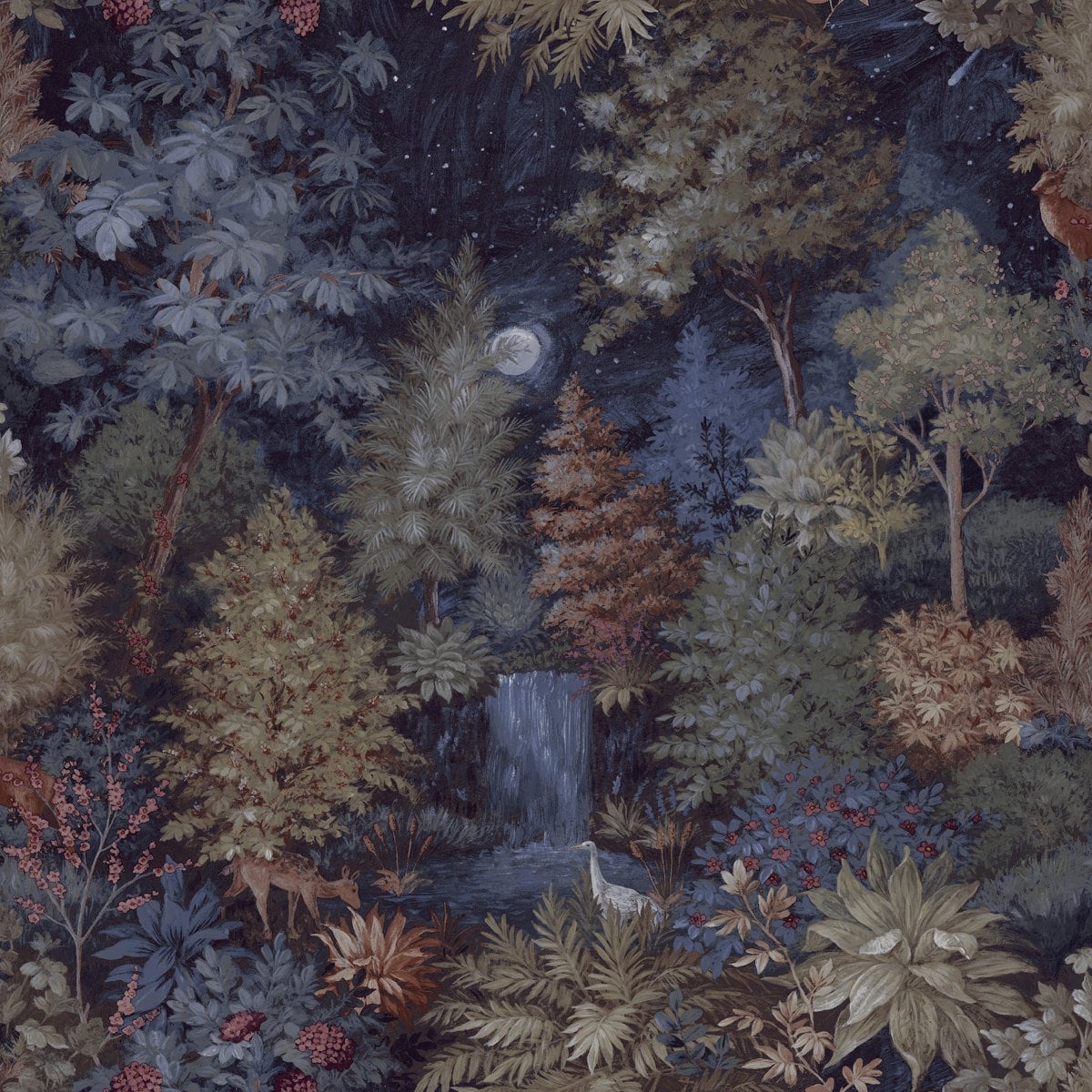 Midnight Woods Non Pasted Wallpaper 396In. X 21In. Covers 56 Square Feet
