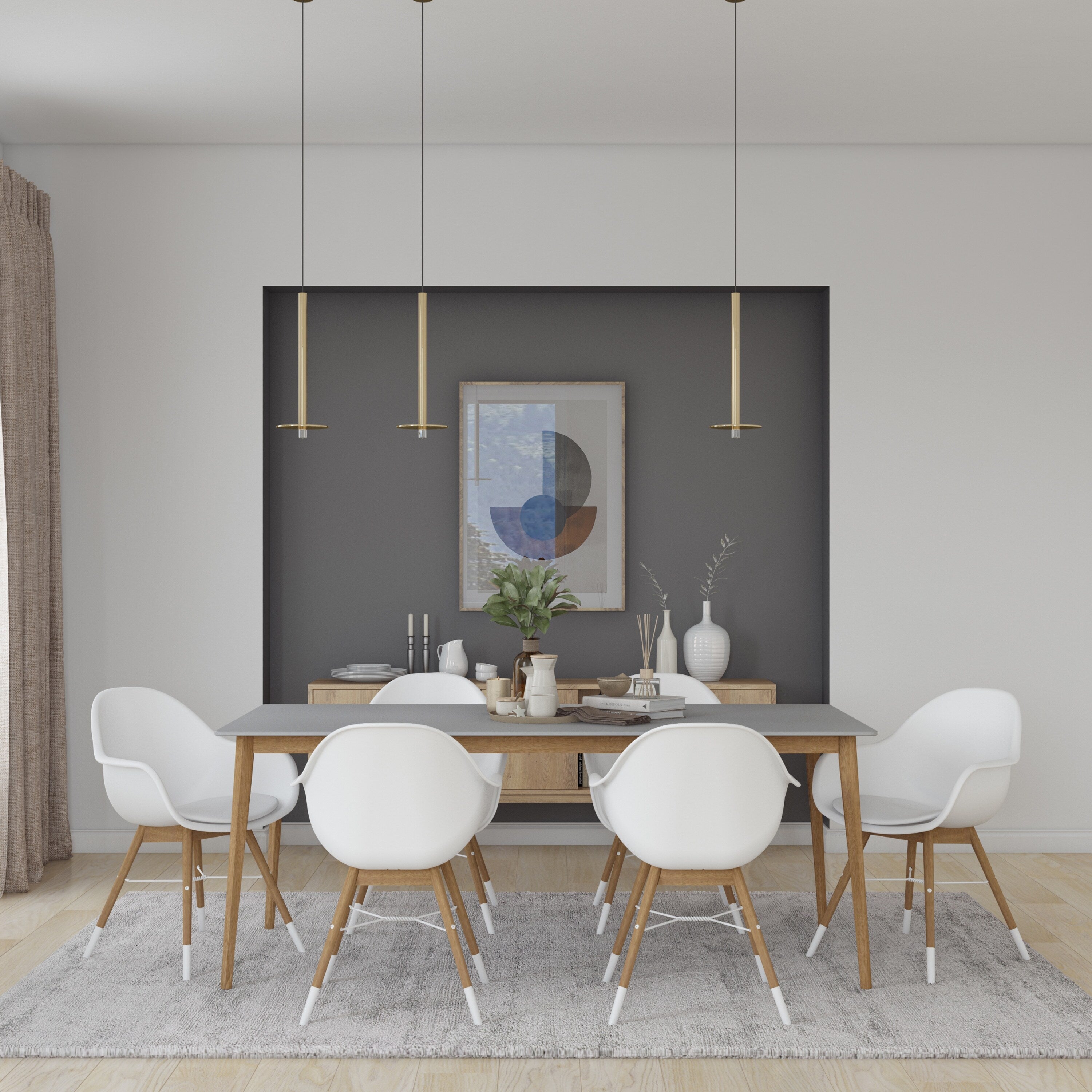 Midtown Concept Brune 7Pc Wood Indoor Dining Set
