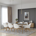 Midtown Concept Brune 9Pc Wood Indoor Dining Set With Cushions