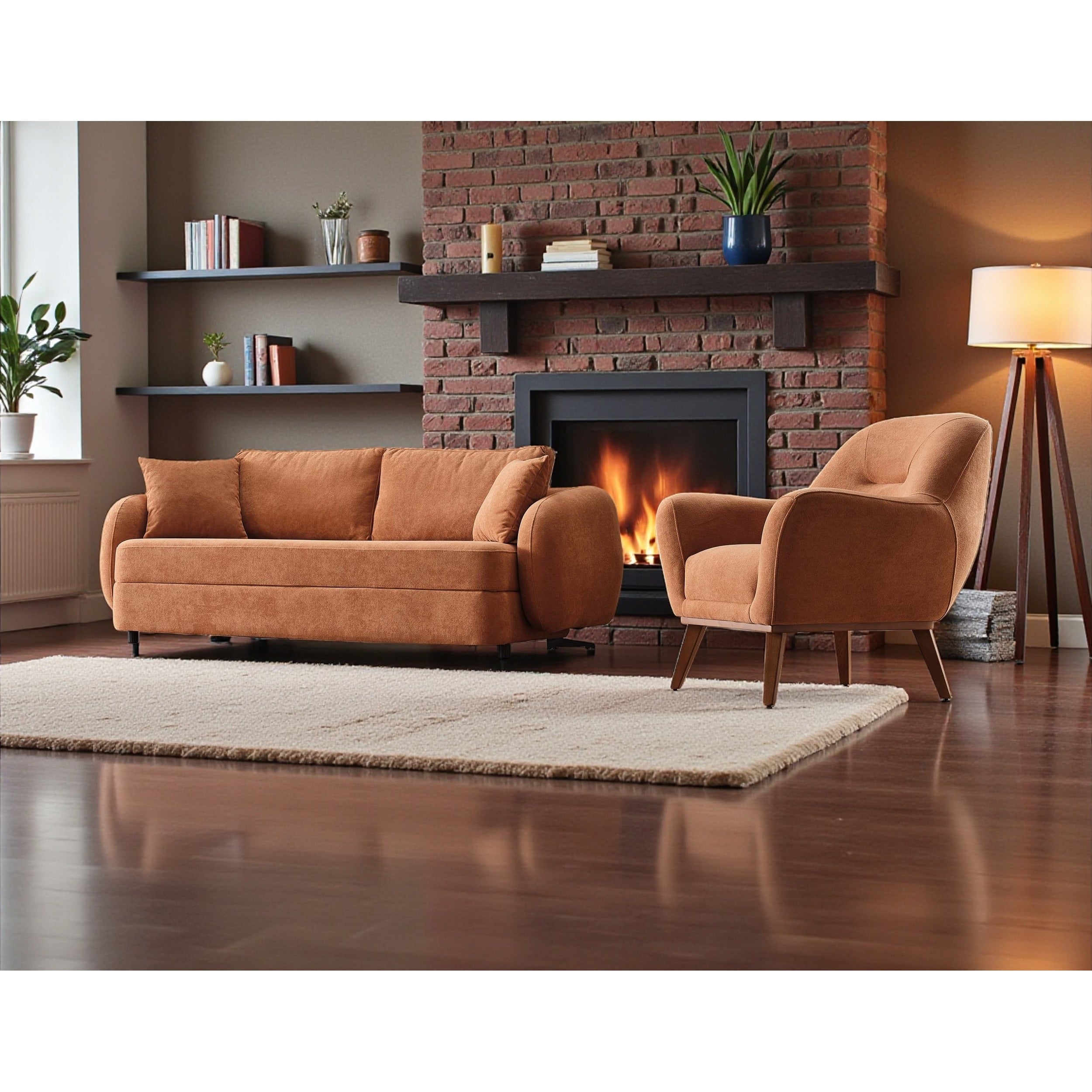 Midway 2 Pieces Living Room Sets 1 Sofa 1 Chair