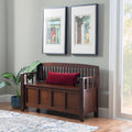 Copper Grove Kenai Fjords Flip Top Slat Back Bench With Storage