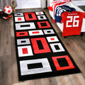 Miglena Black Red Polypropylene Area Rug