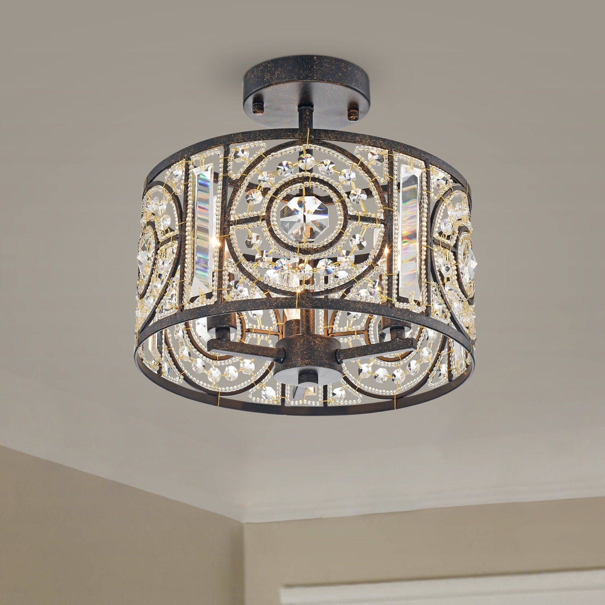 Mika Bronze 3 Light Ceiling