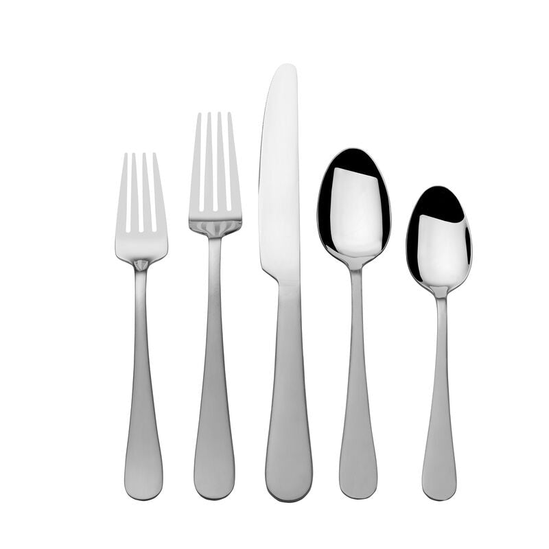 Mikasa Gourmet Basic 18.0 Satin Symmetry 45 Pc Flatware Set