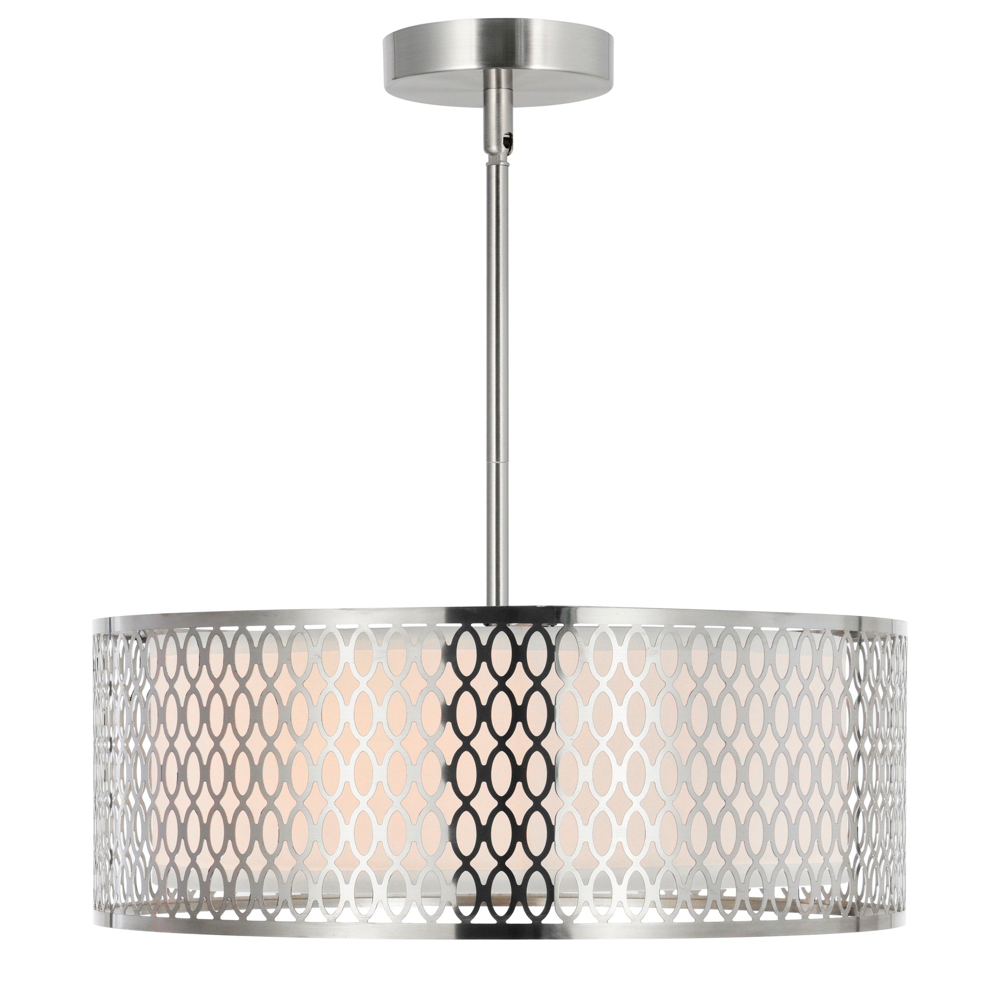 Porch Den Mcdonald Satin Nickel Finish 3 Light Chandelier