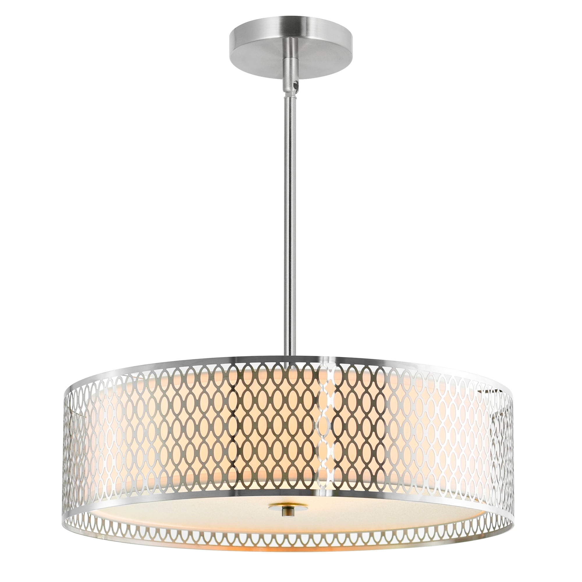 Porch Den Mcdonald Satin Nickel Finish 5 Light Chandelier