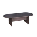 Mike 71 Inch Oval Conference Table With Panel Legs Driftwood Gray