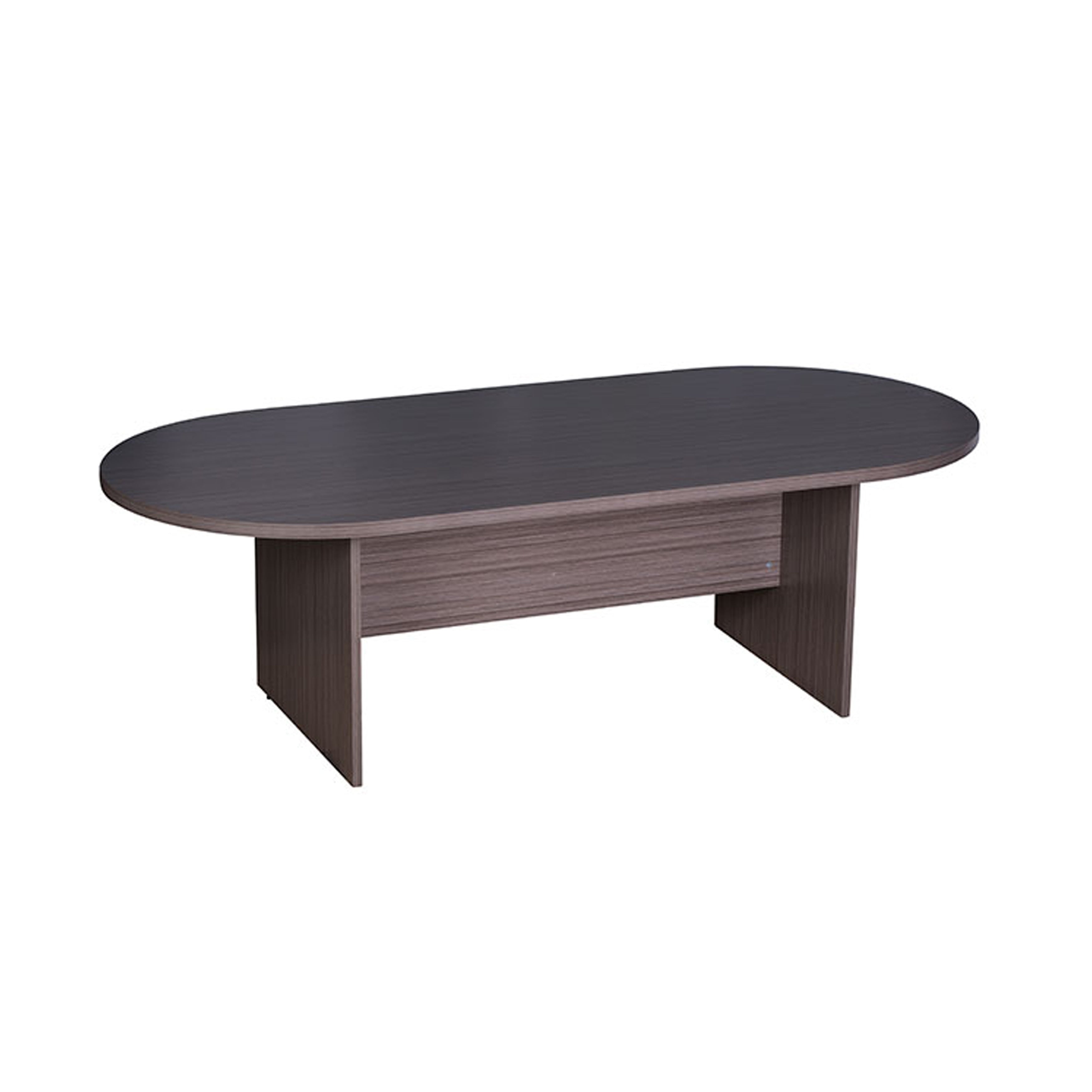 Mike 71 Inch Oval Conference Table With Panel Legs Driftwood Gray