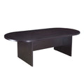 Mike 71 Inch Oval Conference Table With Panel Legs Mocha Brown