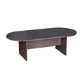 Mike 95 Inch Oval Conference Table With Panel Legs Driftwood Gray