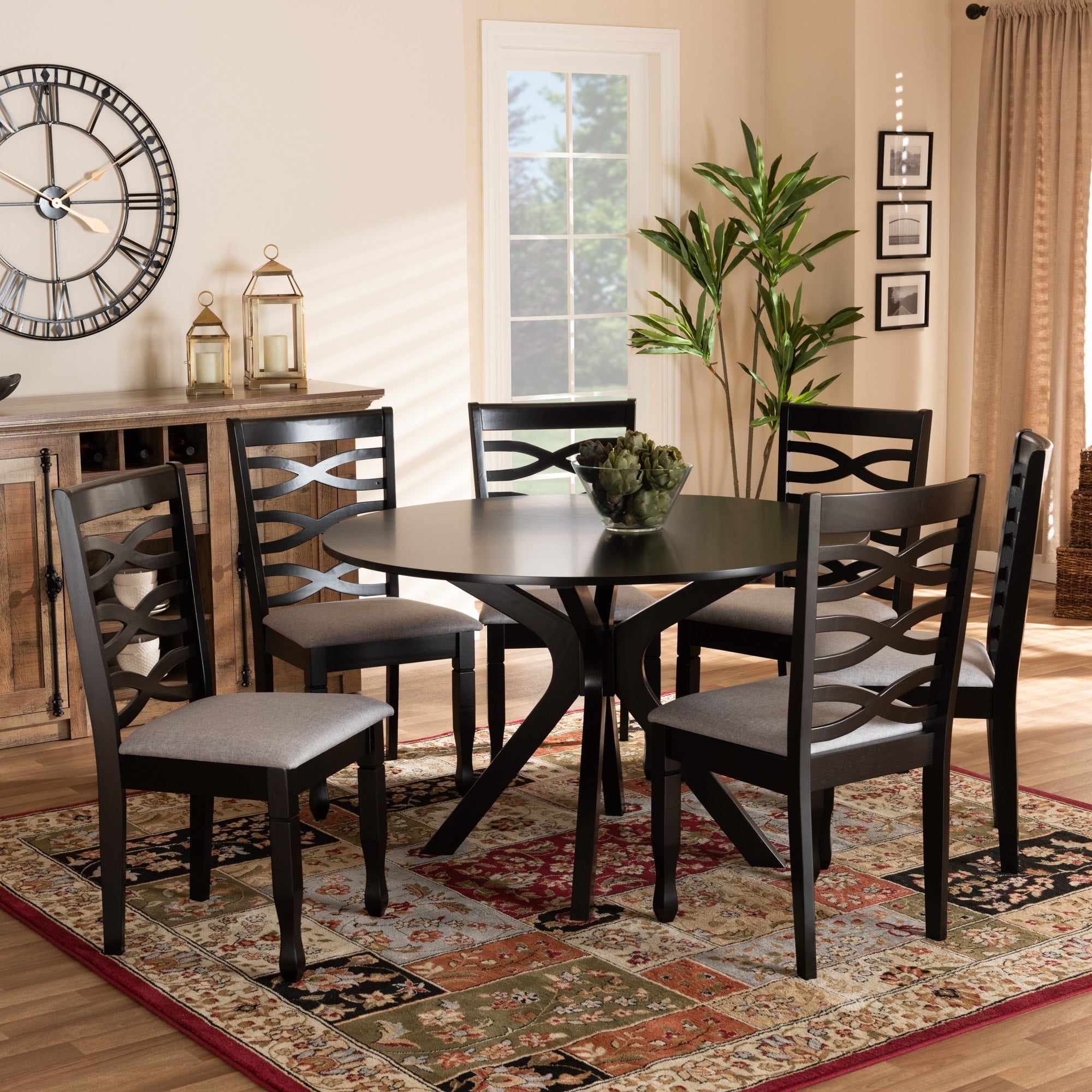 Mila Modern And Contemporary 7 Piece Dining Set
