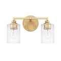 Capital Lighting Milan Collection 2 Light Capital Gold Bath Vanity Light