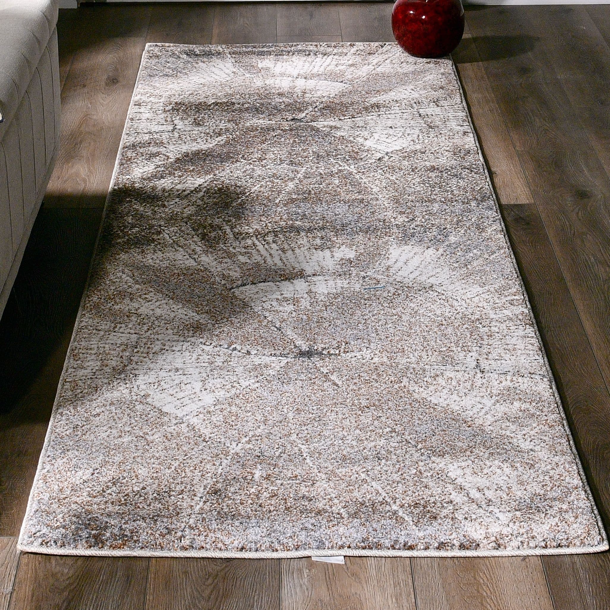 Milan Beige Brown Polypropylene Area Rug