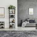 Milan Collection Grey Stone Area Rug
