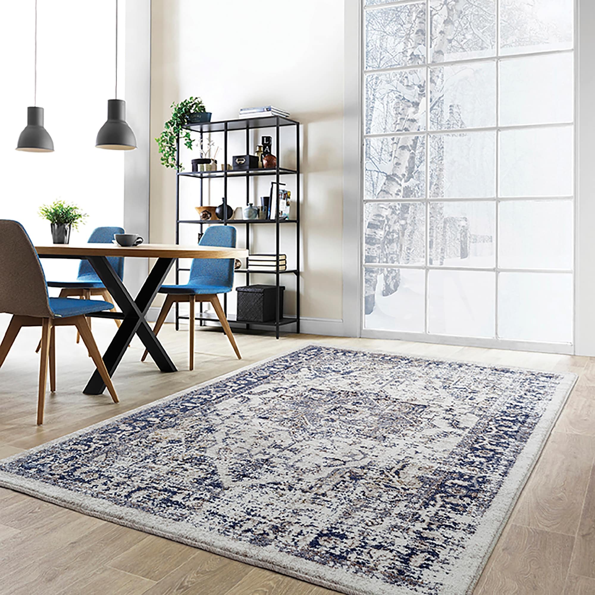 Milan Cream Tribeige Polypropylene Area Rug
