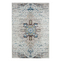 Milan Ivory Blue Polypropylene Area Rug 2 X 3