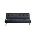 Milana Convertible Sofa Bed Usb Port Black Fabric 66 Inch