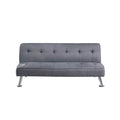 Milana Convertible Sofa Bed Usb Port Blue Gray Fabric 66 Inch