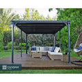 Palram Milano 4300 10 Ft. X 14 Ft. Hard Top Gazebo Grey Bronze