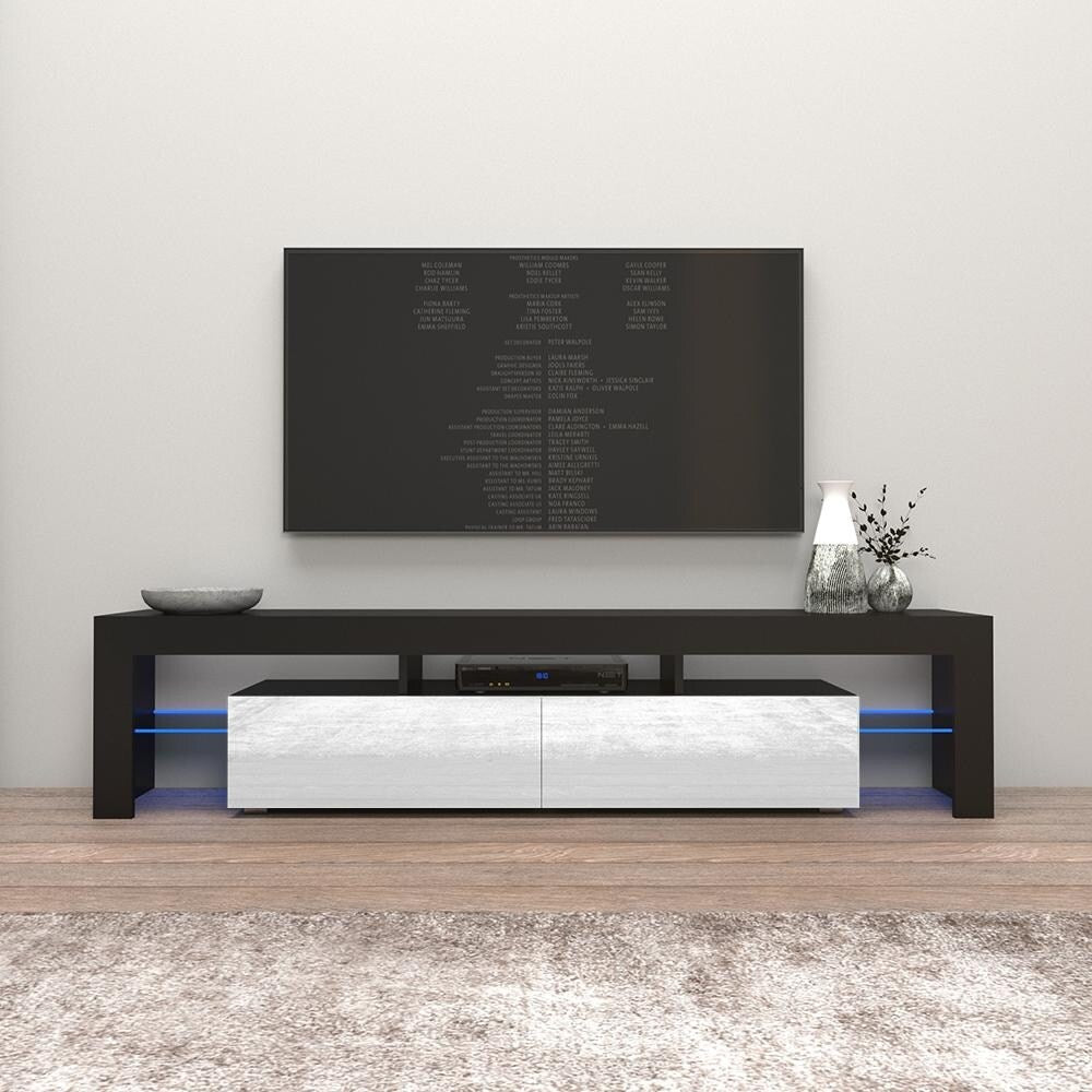 Milano 200 Modern 79 Tv Stand With 16 Color Leds