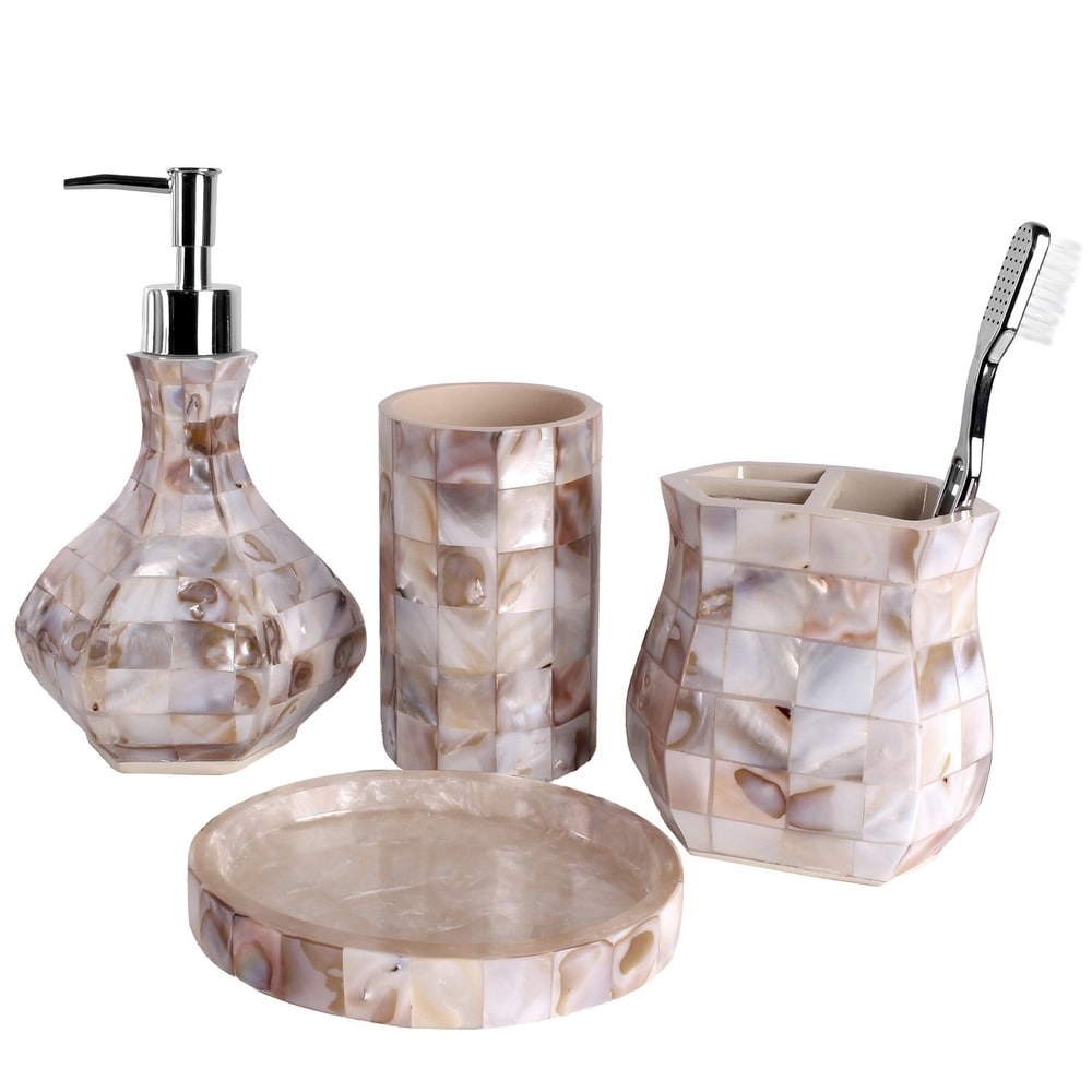Milano Bath Accessory 4 Piece Set