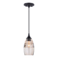 Milano 5 Mini Pendant Amber Fog Glass