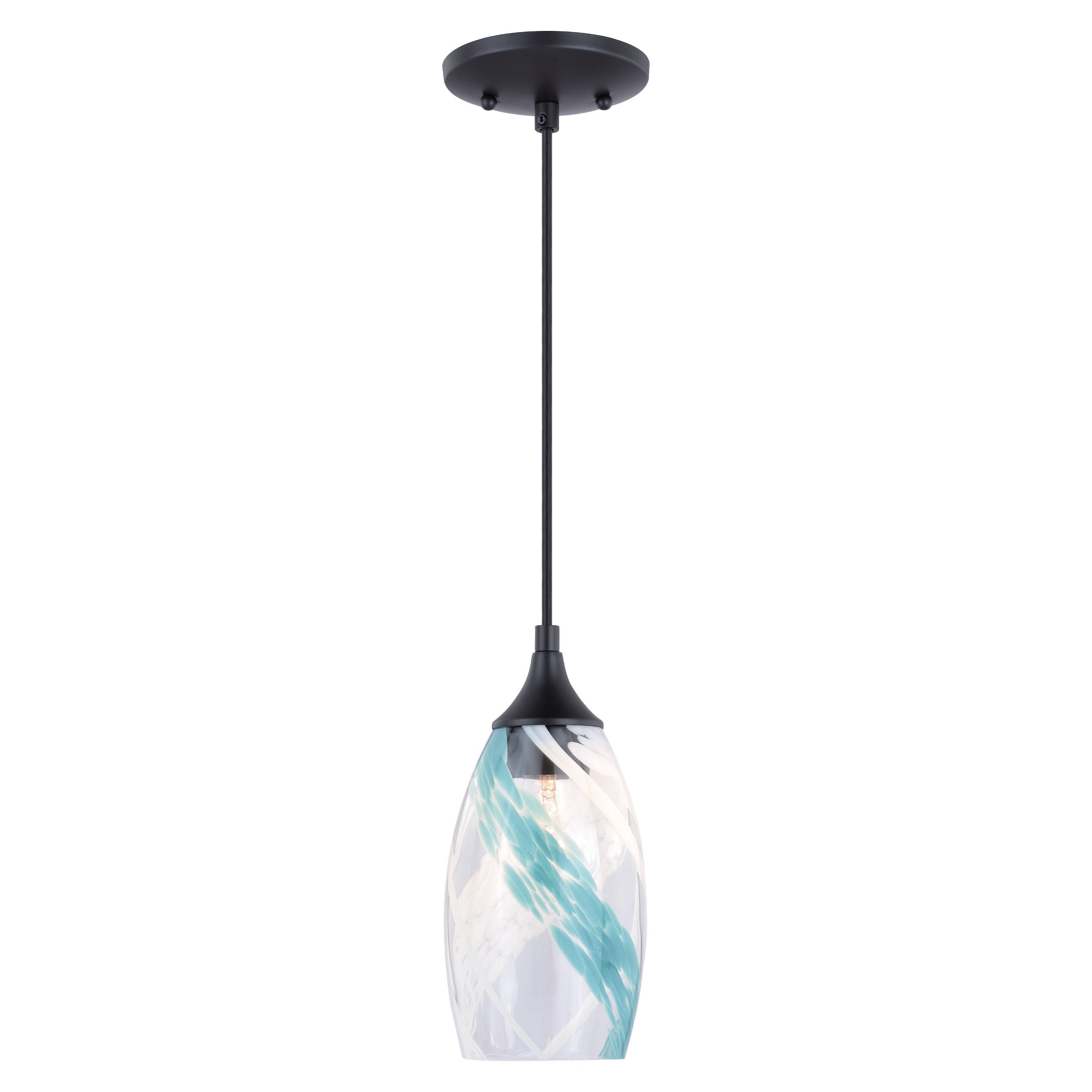 Milano 5 Mini Pendant Caribbean Swirl Glass
