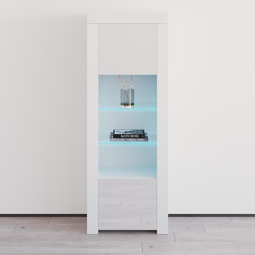 Milano Bookcase Matte Body High Gloss Fronts With 16 Color Leds
