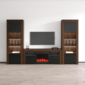 Milano Set 145Ef Bk Bk Electric Fireplace Modern Wall Unit Entertainment Center