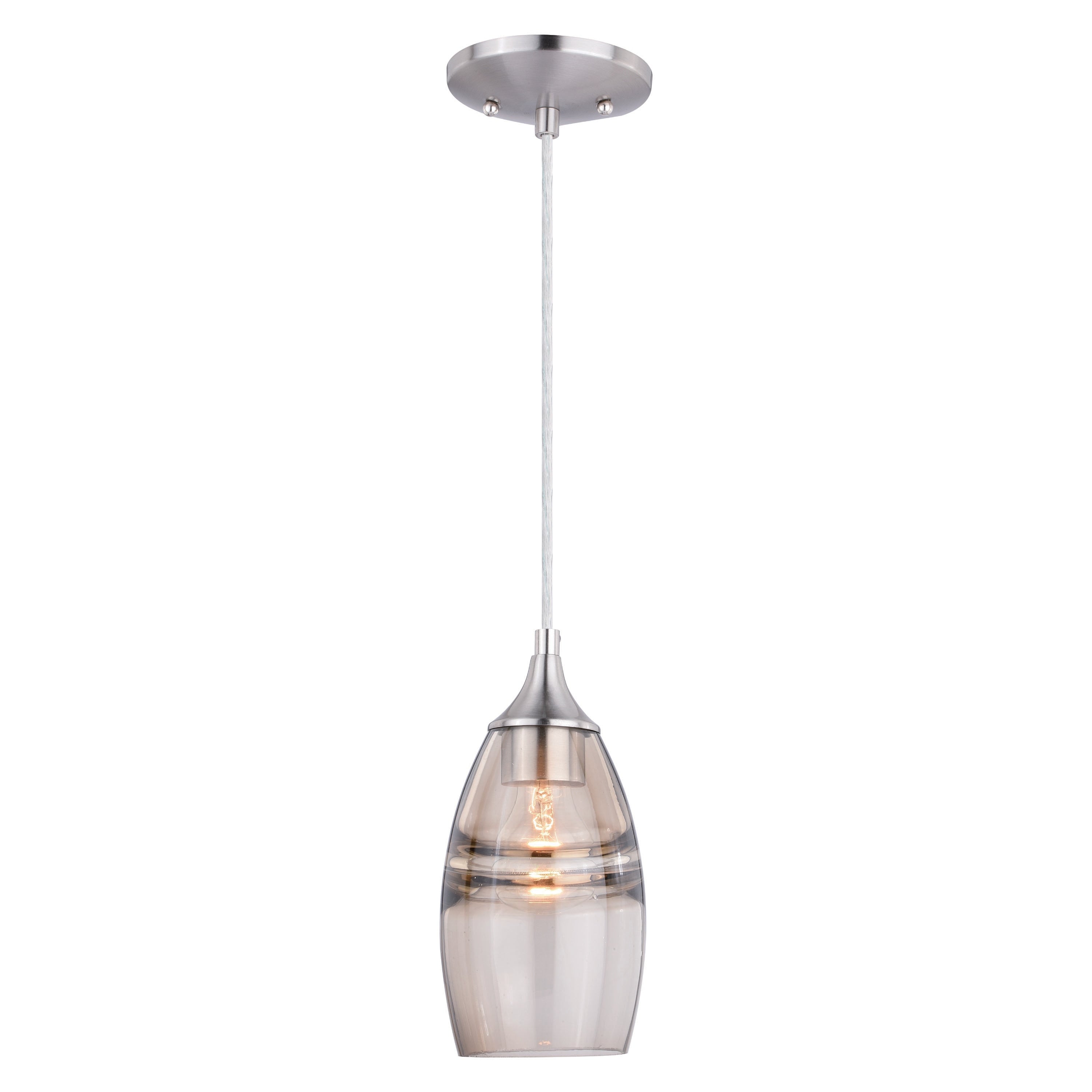 Milano 5 Mini Pendant Amber Fog Glass