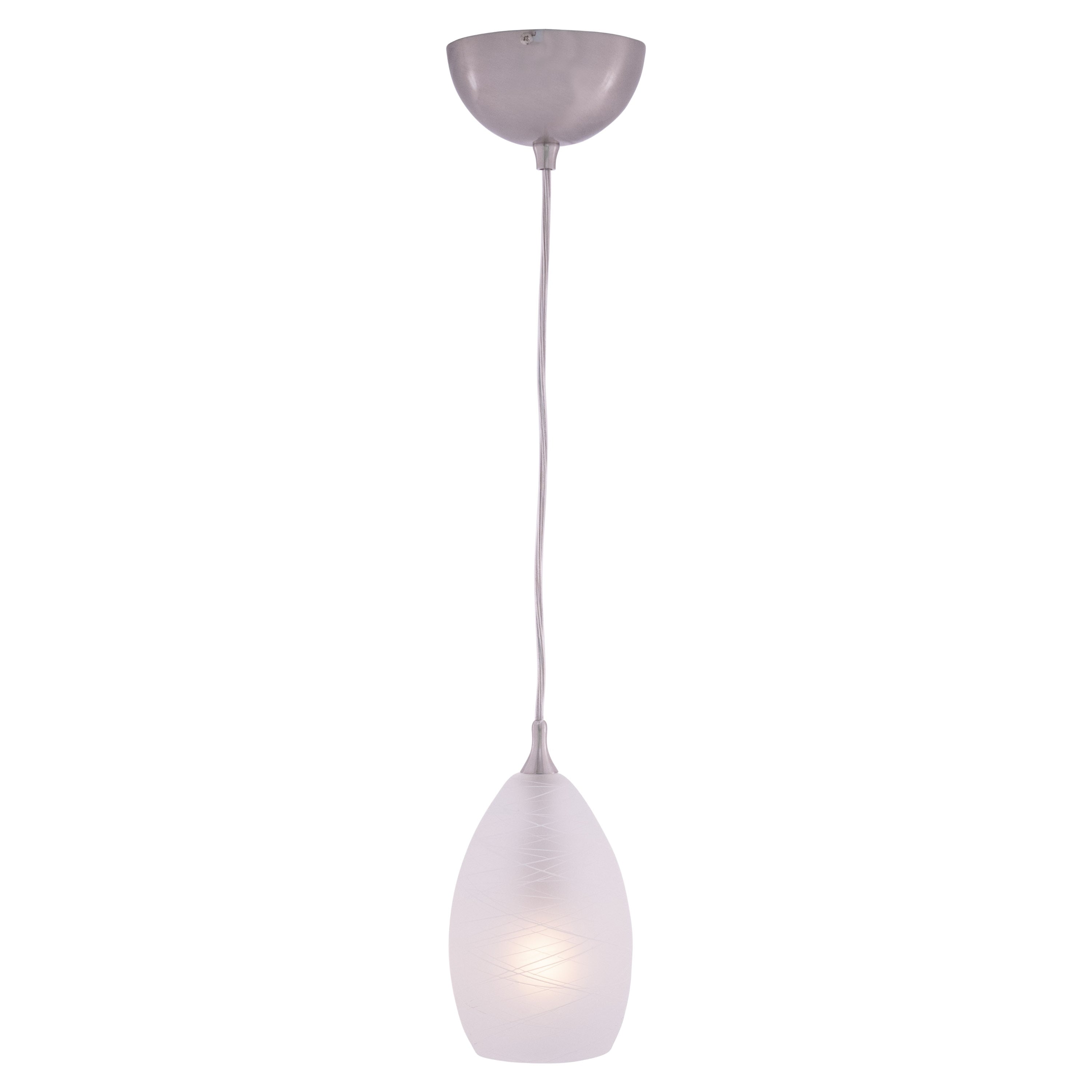 Milano 4 1 2 Mini Pendant Satin Nickel W Cocoon Glass
